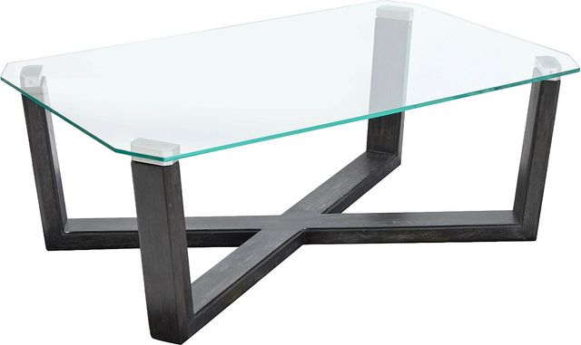 Magnussen Home® Wexler Black Truffle Rectangular Cocktail Table-3
