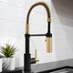 ZLINE Autograph Edition Champagne Bronze/Matte Black Sierra Pull Down Spring Single Handle Kitchen Faucet-1