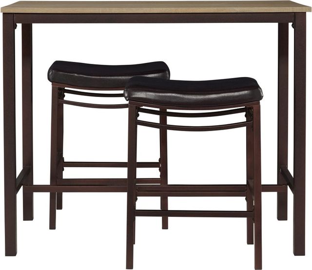 Linon Betty 3-Piece Brown Pub Table Set-3