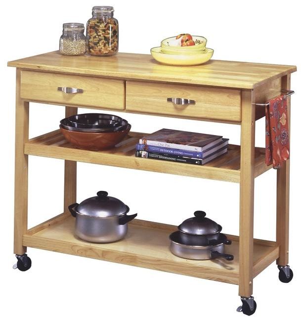 homestyles® General Line Brown Kitchen Cart-1