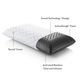 Malouf® Z™ Zoned ActiveDough™ + Bamboo Charcoal King Pillow-3
