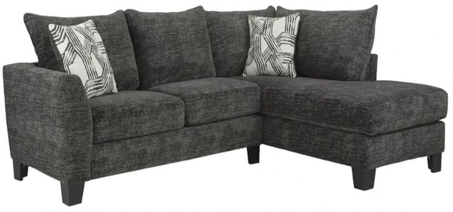 Albany Industries 2-Piece Galactic Charcoal Sectional-0