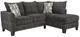 Albany Industries 2-Piece Galactic Charcoal Sectional-0