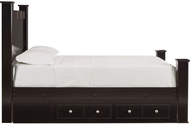 Signature Design by Ashley® Mirlotown Almost Black King Poster Storage Bed-1
