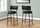 Monarch Specialties Inc. 2-Piece Black 37" Upholstered Counter Height Barstools Set-1