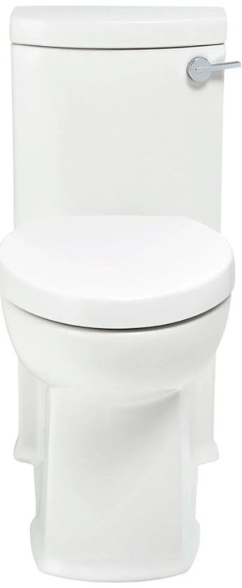 American Standard Boulevard White One-Piece Chair Height Right-Hand Trip Lever Elongated Toilet with Seat-1