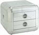 ACME Furniture Brancaster Aluminum Leather End Table -0