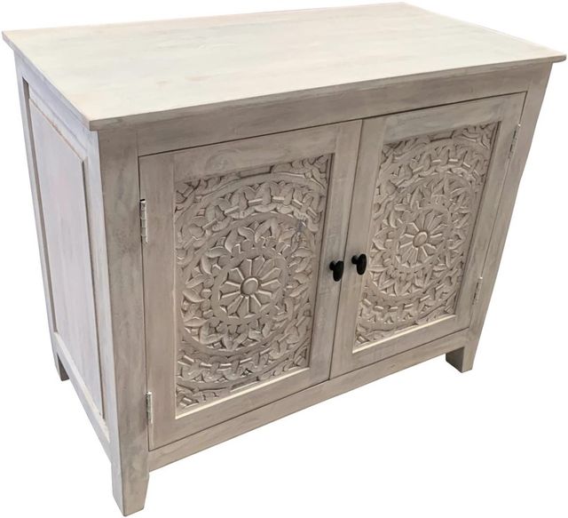 Jaipur Furniture Jupiter Vintage White Wash 2-Door Cabinet-0