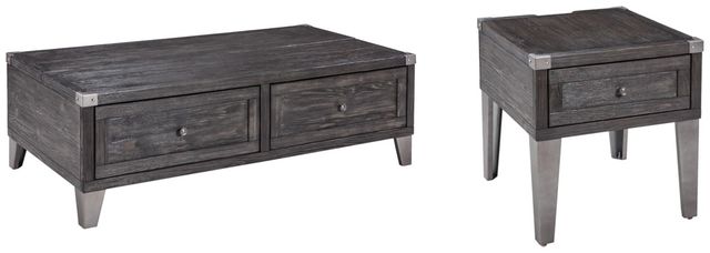 Signature Design by Ashley® Todoe 2-Piece Dark Gray Living Room Tables Set-0