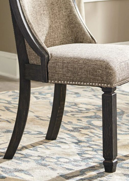 Signature Design by Ashley® Tyler Creek 2-Piece Black/Grayish Brown Upholstered Dining Side Chair-3