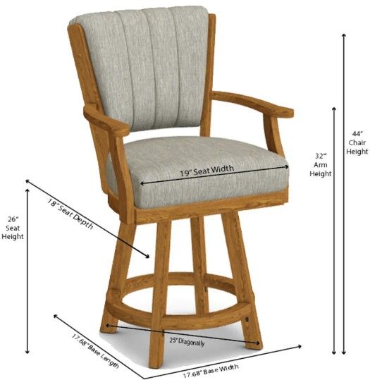 Chromcraft Customizable Cameron Counter Height Swivel Dining Stool-2