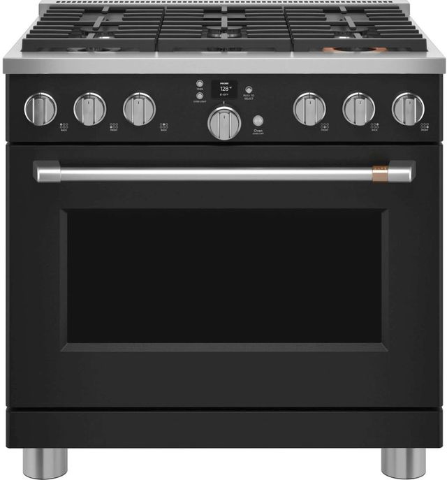Café™ 36" Matte Black Pro Style Dual Fuel Range