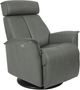Fjords® Relax Venice Grey Small Dual Motion Swivel Recliner-0