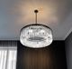 YHD White Wing Satin Black 8-Light Chandelier-1