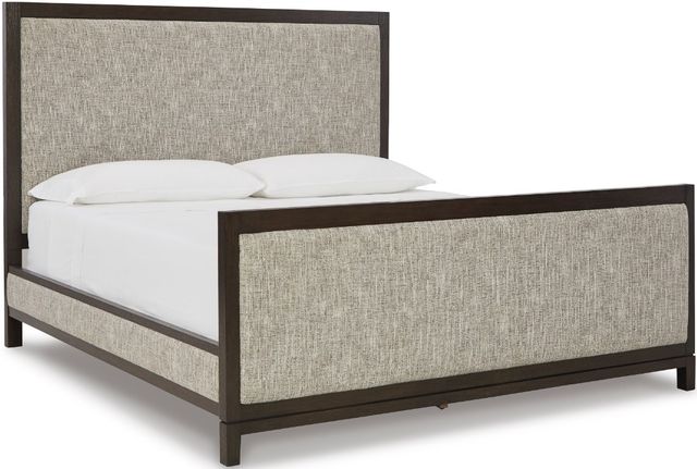 Signature Design by Ashley® Burkhaus 4-Piece Brown Queen Upholstered Bed Set-1
