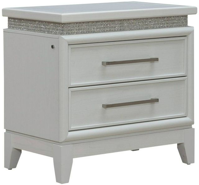 Liberty Furniture Reflections Pearl White 28" Nightstand-0