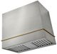 AGA Loge 36" Stainless Steel Wall Mounted Range Hood with Antique Brass Trim-0
