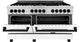 ZLINE Autograph Edition 60" Stainless Steel Pro Style Dual Fuel Range with White Matte Door and Matte Black Accents-3