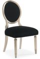 Caracole® Chit Chat Caracole Classic Black/Taupe Silver Leaf Side Chair-0