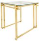 Sagebrook Home 24" Glass Top Side Table with Gold Base-2