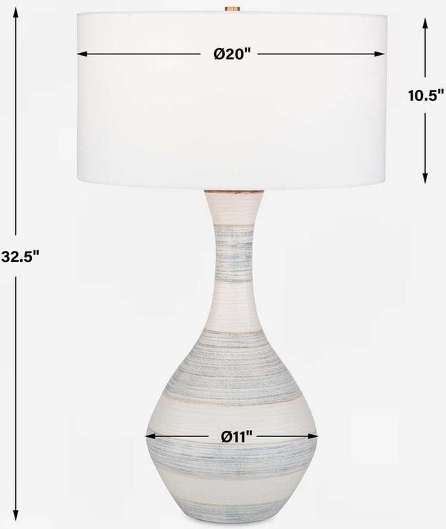 Uttermost® Potter Blue/Ivory/Tan Striped Table Lamp-2
