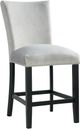 Elements International Francesca Gray Velvet Counter Height Chair-0