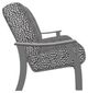 Telescope Casual St. Catherine Agra Classic/Graphite Aluminum/Fabric Outdoor MGP Cushion Loveseat with Boardwalk Rustic Arms-2