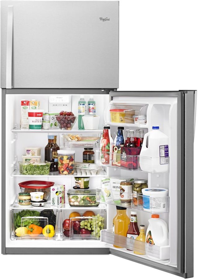 Whirlpool® 30 in. 19.2 Cu. Ft. Monochromatic Stainless Steel Top Freezer Refrigerator-5