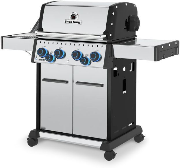 Broil King® Baron™ S 490 Pro IR 6-Burner Stainless Steel Freestanding Natural Gas Grill-3