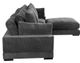 Moe's Home Collection Tumble Lounge 4-Piece Charcoal L-Shaped Modular Sectional and Ottoman-4
