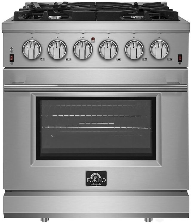 FORNO® Massimo Series 30" Stainless Steel Freestanding Pro Style Gas Range-0