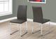 Monarch Specialties Inc. 2-Piece Chrome/Grey Side Chair Set with Metal Bases-4