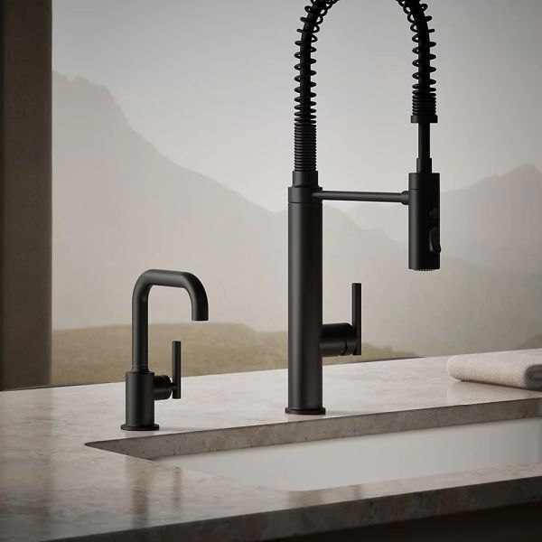 KOHLER® Purist® Matte Black Beverage Faucet-2
