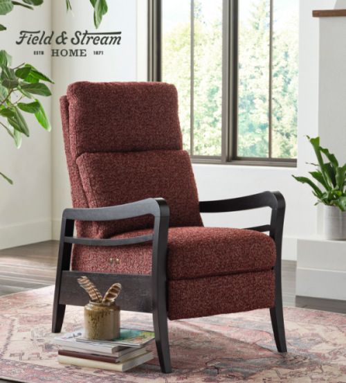 Best® Home Furnishings Customizable Field & Stream Home Ryberson Manual High Leg Recliner with Espresso Legs-1