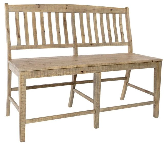 Jofran Inc. Carlyle Crossing 6-Piece Brown Trestle Counter Height Table Set-2