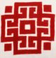 A & B Home Red/White Bergamo Embroidered Throw Pillow-1
