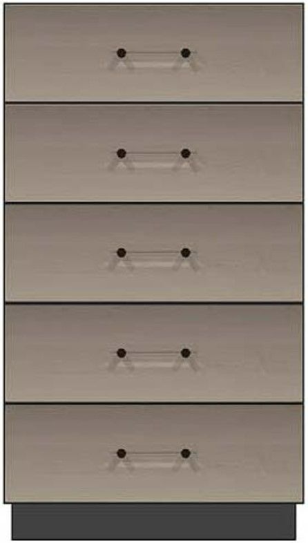 Country View Woodworking Customizable American Modern 5-Drawer Brown Maple Chest-0