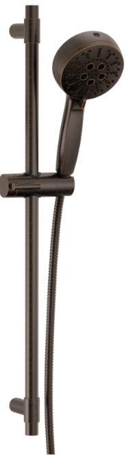 Delta Venetian Bronze 7-Setting Slide Bar Hand Shower with Cleaning Spray-0