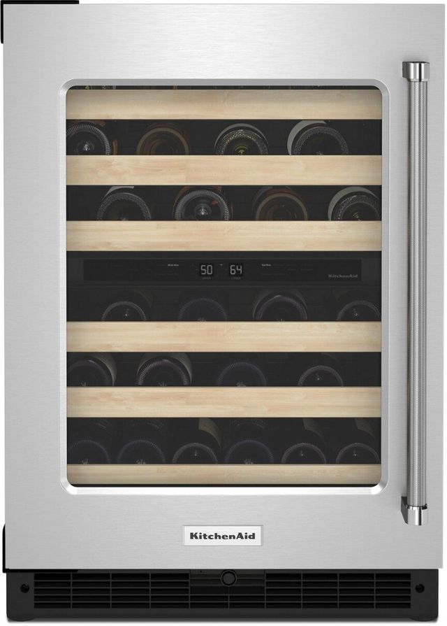 KitchenAid® 24" Stainless Steel Wine Cooler-1