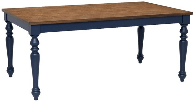 Powell® Trimble Brown Dining Table with Navy Base-0