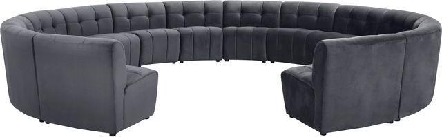 Meridian Furniture Limitless 14-Piece Grey Velvet Modular Sectional-0