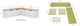 Linon Norah Apple Green/Natural White Nook Bench with Cushion Set-2