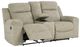 Ashley® Evereast Pass Stone Manual Double Reclining Loveseat with Console-1