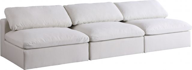 Meridian Furniture Serene 3-Piece Cream Armless Modular Sofa-0