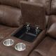 Elements International Atlantis Heritage Brown Power Reclining Loveseat-3