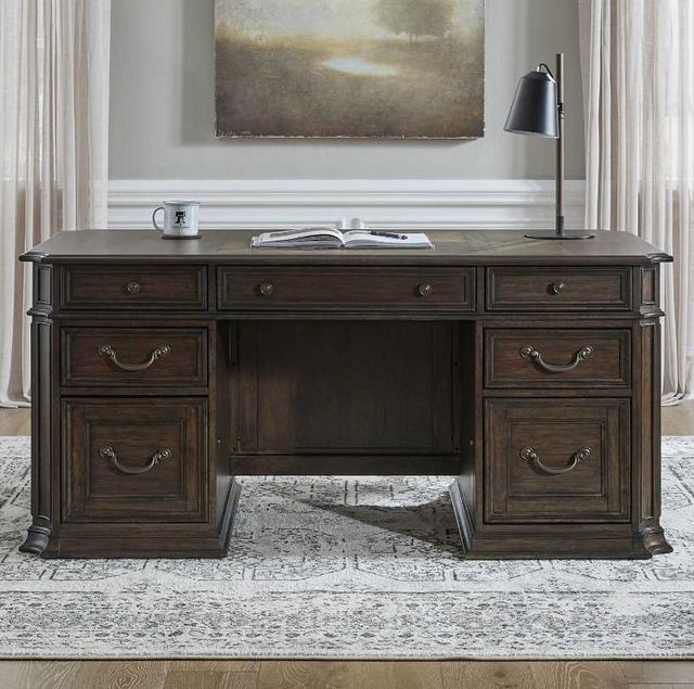 Liberty Furniture Provence Park Chateau Brown Junior Executive Desk-1