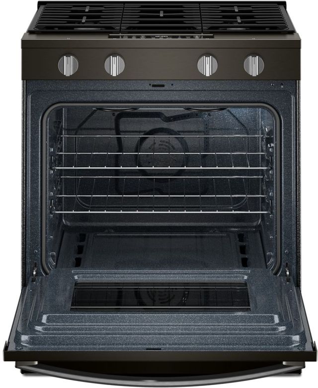 Whirlpool® 30'' Black Stainless Steel Smart Slide-In Gas Range with Air Cooking Technology and Steam Clean-1
