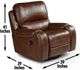 Steve Silver Co. Keily Brown Manual Swivel Glider Recliner-3