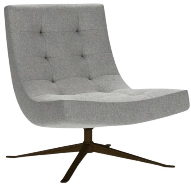 American Leather® Customizable Petra Fabric Swivel Chair-0