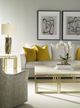 Century® Grand Tour Furniture Links Crystal Stone Top Lamp Table with Antique Brass Base-0